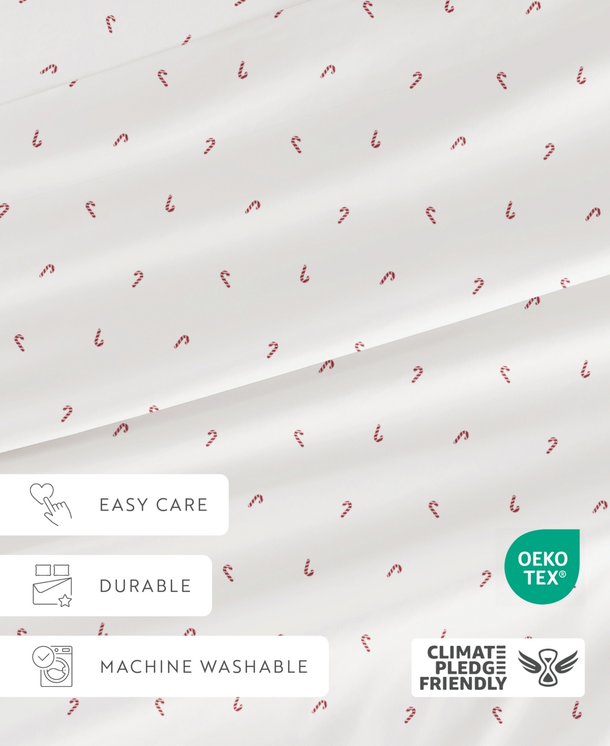 Ienjoy Home Holiday Pattern 4-pc. Sheet Set, California King In White