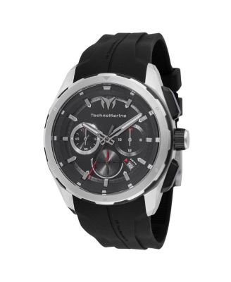 Men's TM-318098 OCEAN Quartz Chronograph Black Dial Watch