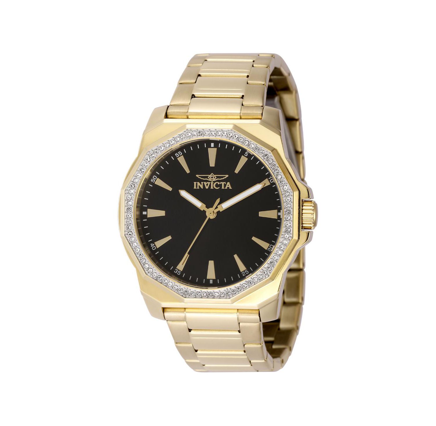 Men's 49107 Speedway Quartz 3 Hand Black Dial Watch