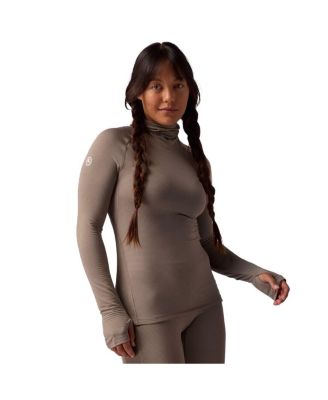 Women's Backcountry Pines Microgrid Ultra-Lt Baselayer Balaclava Top Lightweight Long Underwear Tops