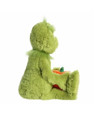 Medium Jack-O-Lantern Grinch Dr. Seuss Spooky Plush Toy Green 10.5"