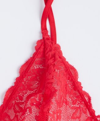 Women's 2 Pc. Stretch Lace Chemise and Thong, Created for Macy's