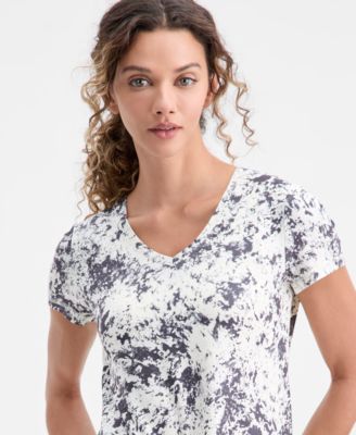 Women's V-Neck Printed Top, Macy's Exclusive