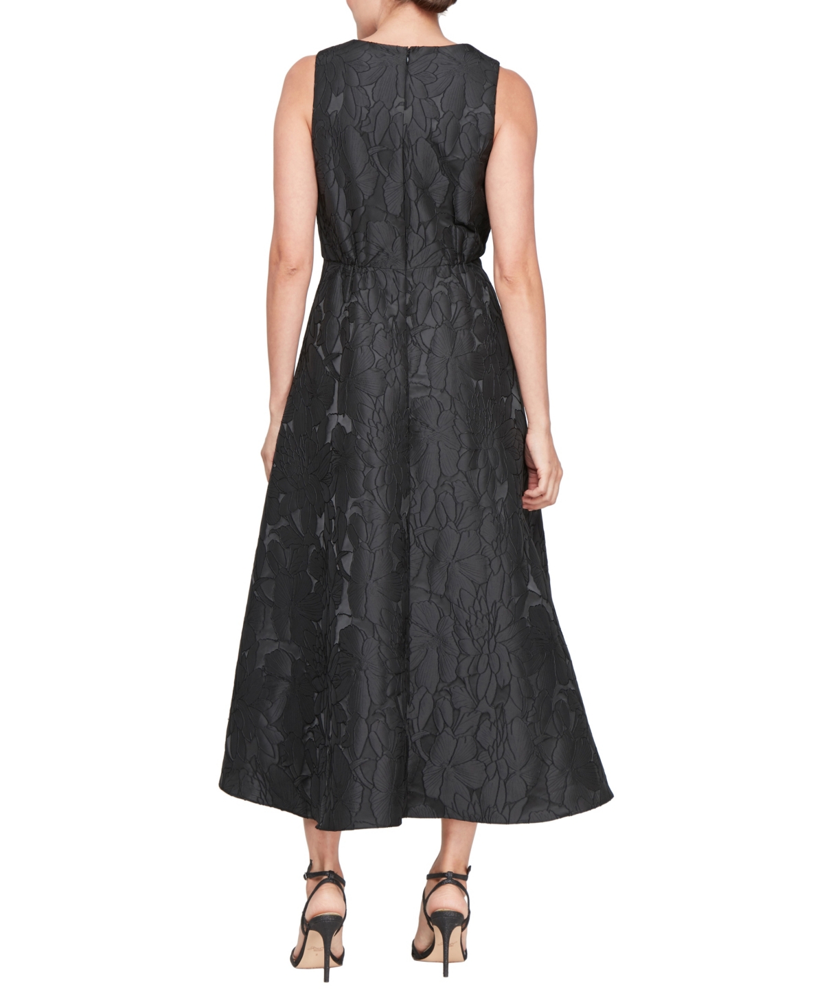 Sl Fashions Petite Sleeveless High Low Dress In Black