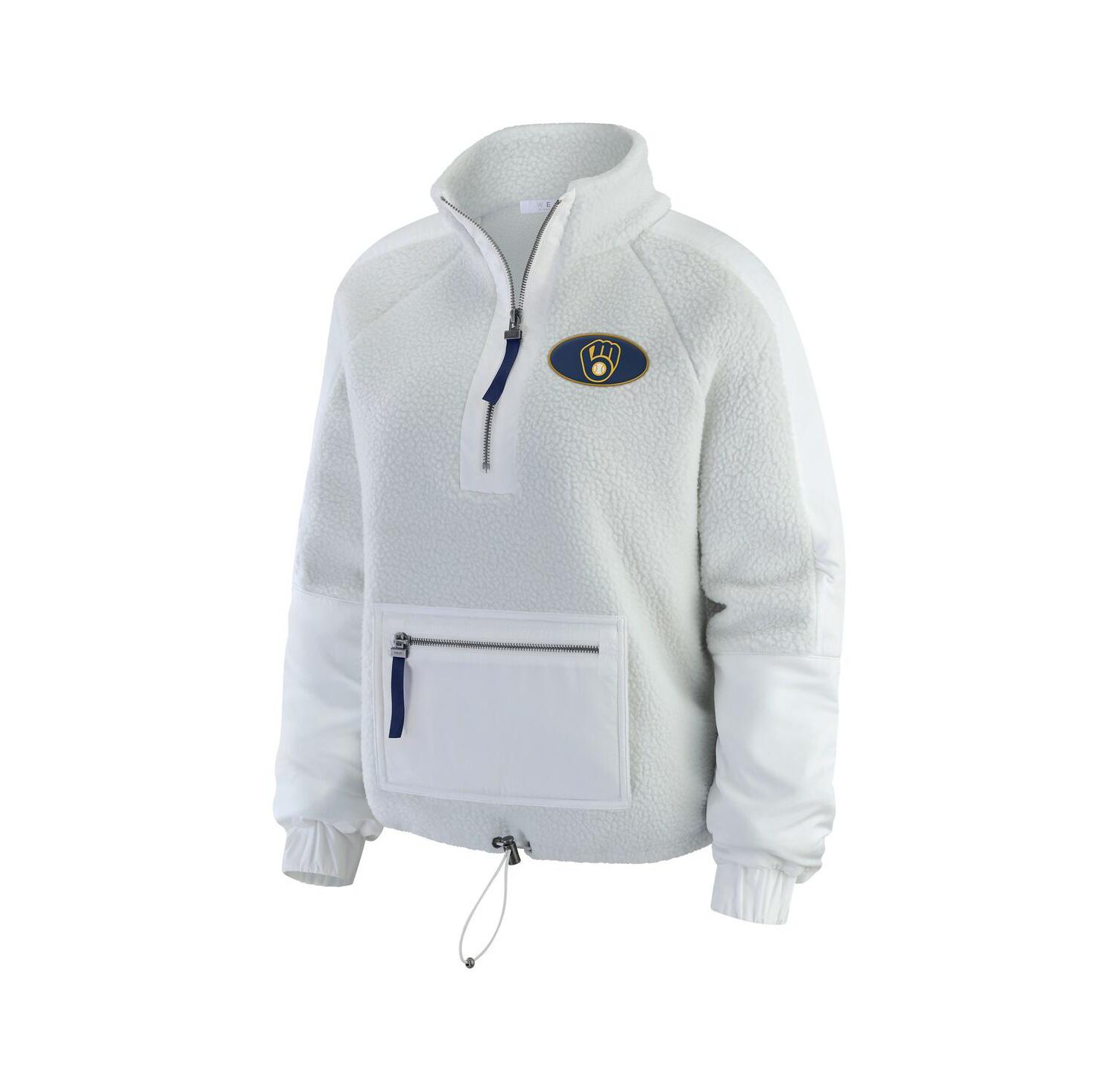 Women's Gray Milwaukee Brewers Polar Fleece Quarter-Zip Jacket