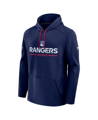 Men's Navy New York Rangers Authentic Pro Rink Hoodie