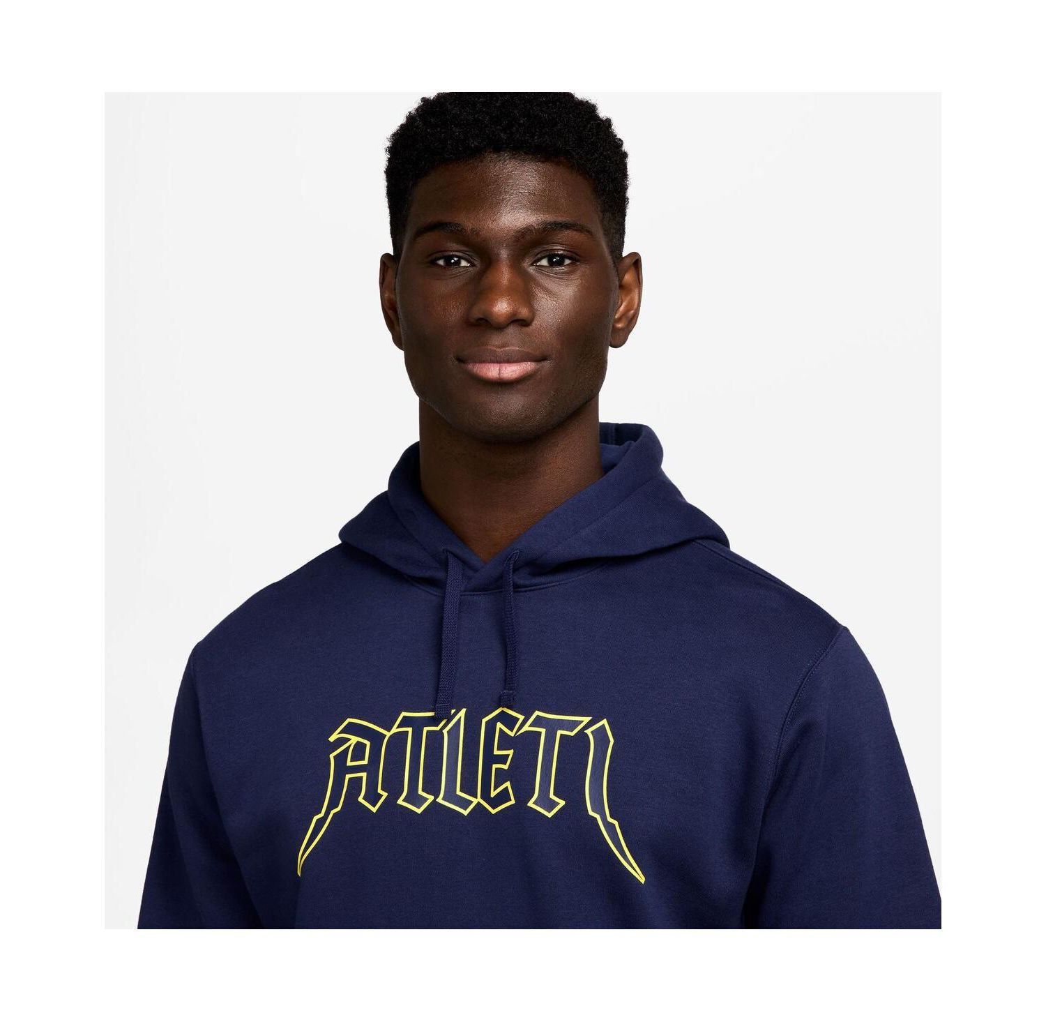 Men's Navy Atletico de Madrid Club Pullover Hoodie