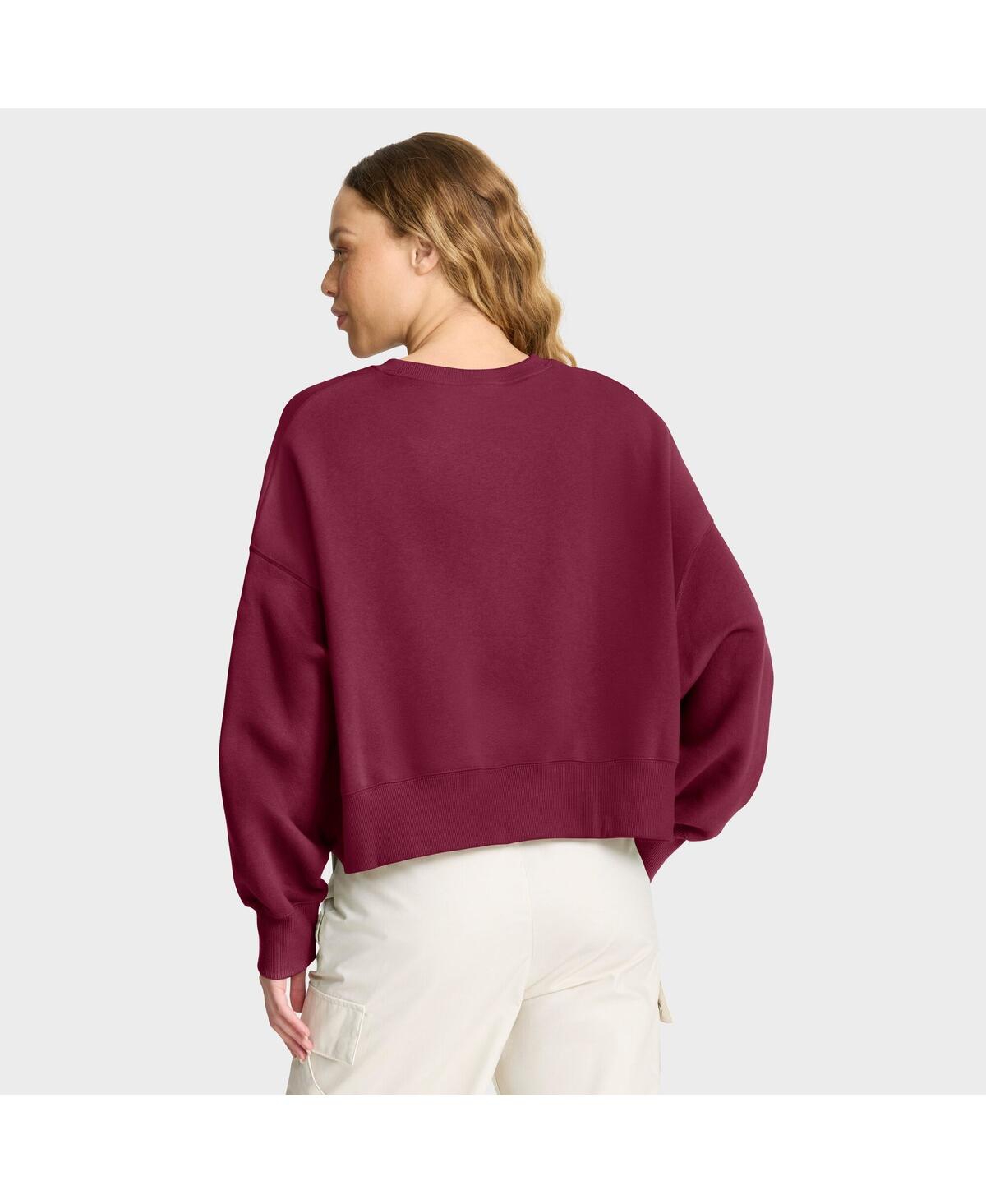Nike Women's Garnet Florida State Seminoles Oversized Phoenix Arch Pullover Sweatshirt In Multi