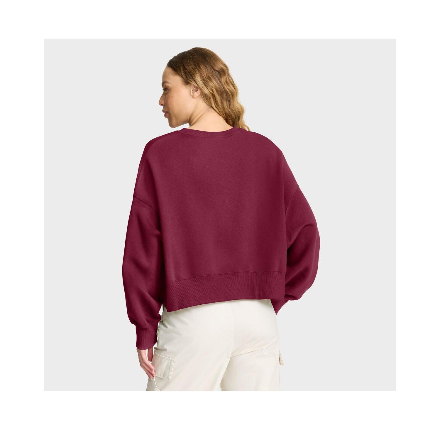 Women's Garnet Florida State Seminoles Oversized Phoenix Arch Pullover Sweatshirt