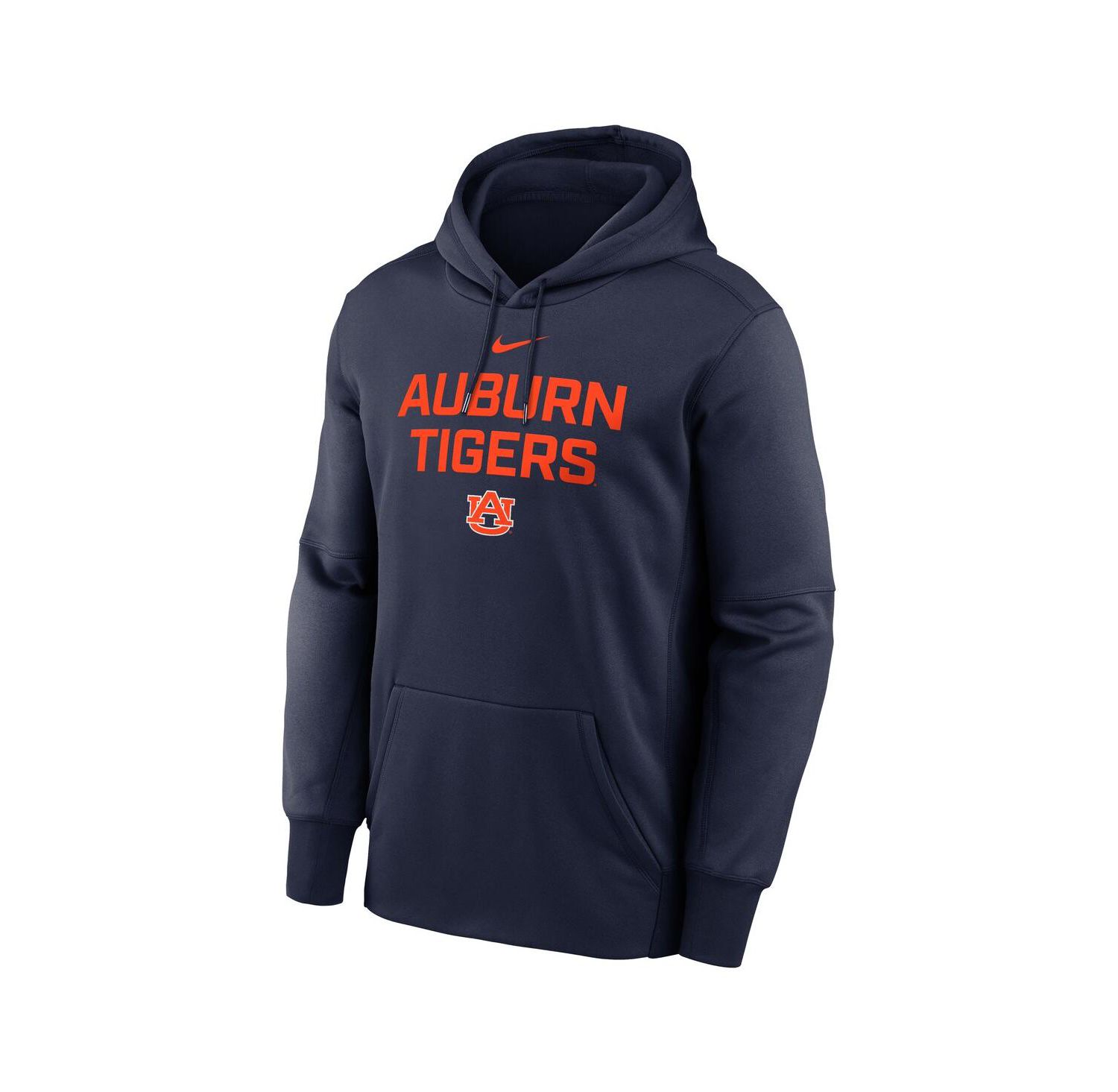Men's Navy Auburn Tigers Team Stacked Dri-FIT Pullover Hoodie