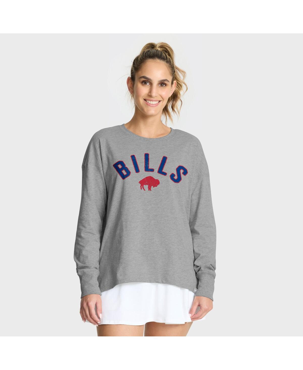 Fanatics Women's Heather Gray Buffalo Bills Hometown Legacy Long Sleeve T-shirt In Multi
