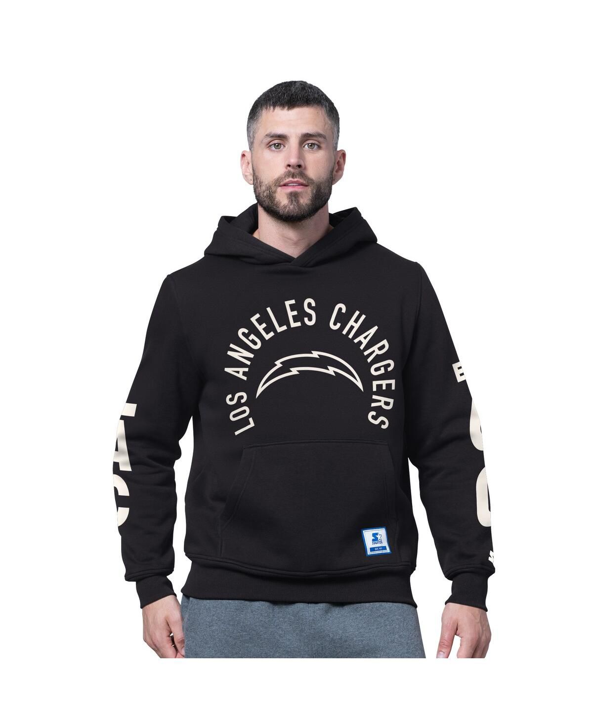 Мужская черная флисовая толстовка с капюшоном Los Angeles Chargers Handoff