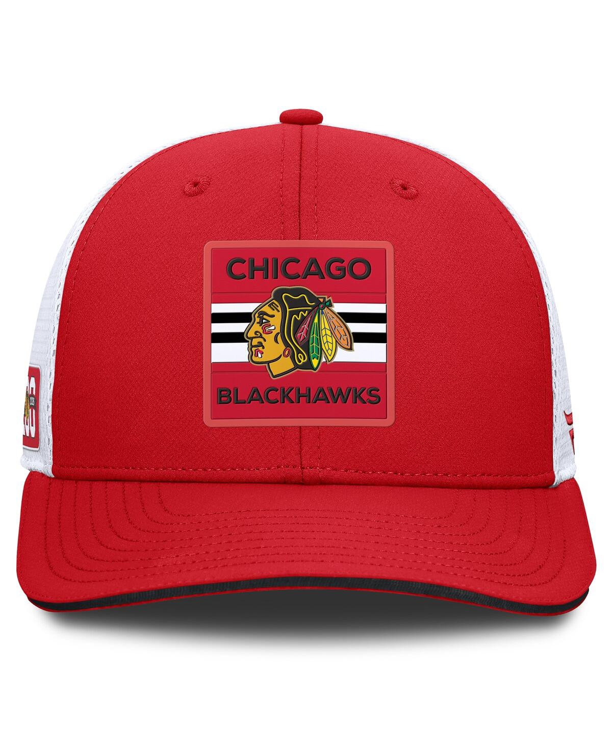 Fanatics Men's Red/White Chicago Blackhawks Centennial Adjustable Hat