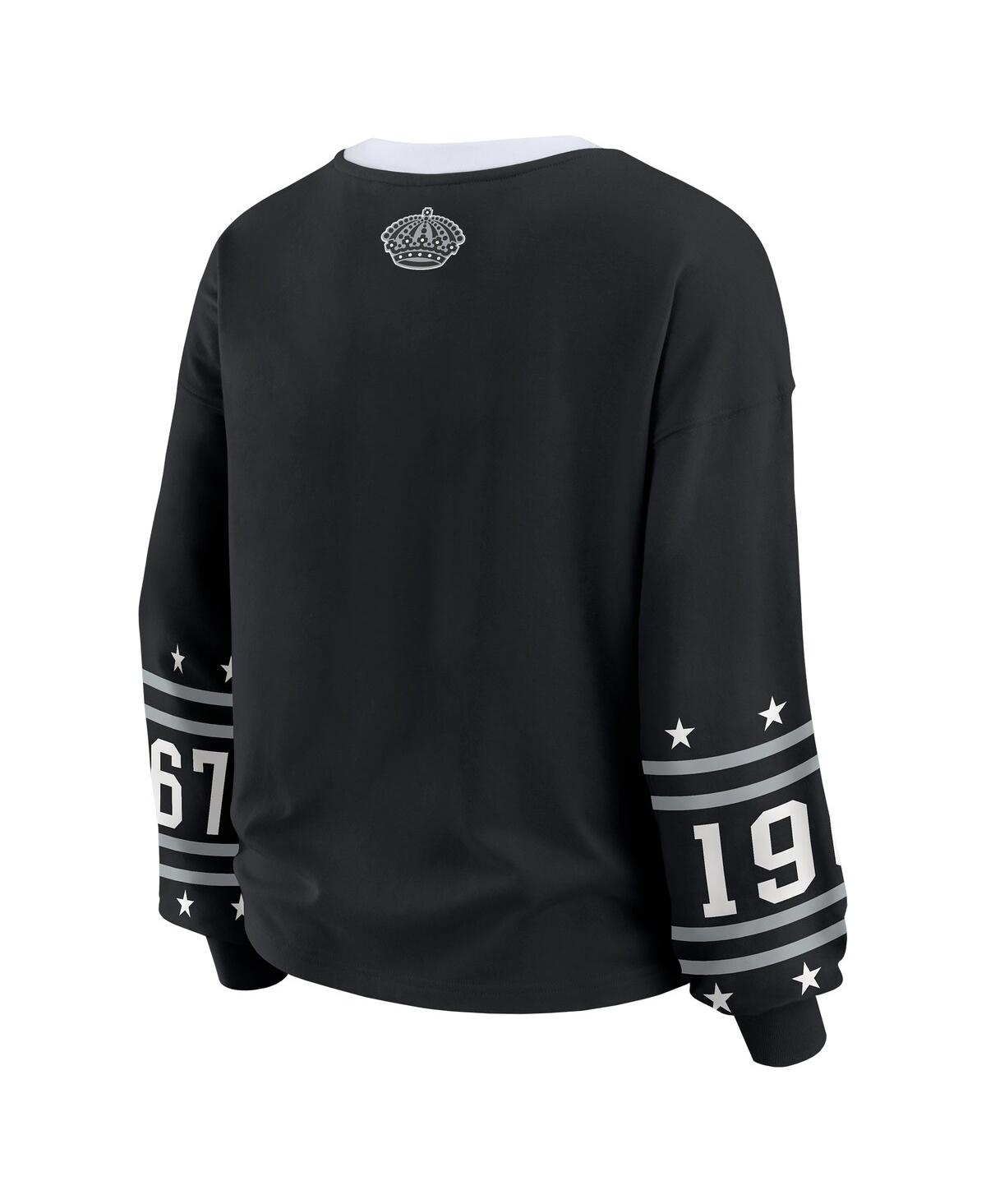 Wear By Erin Andrews Women's Black Los Angeles Kings Long-sleeve Sport T-shirt In Black
