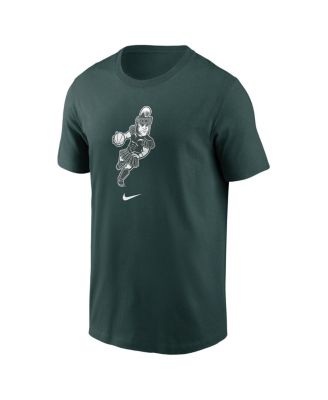 Men's Green Michigan State Spartans Basketball Sparty Sport T-Shirt