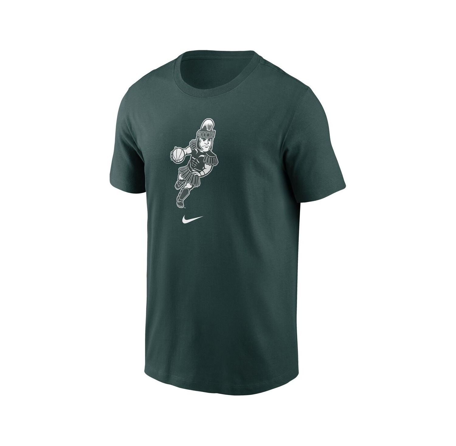 Men's Green Michigan State Spartans Basketball Sparty Sport T-Shirt