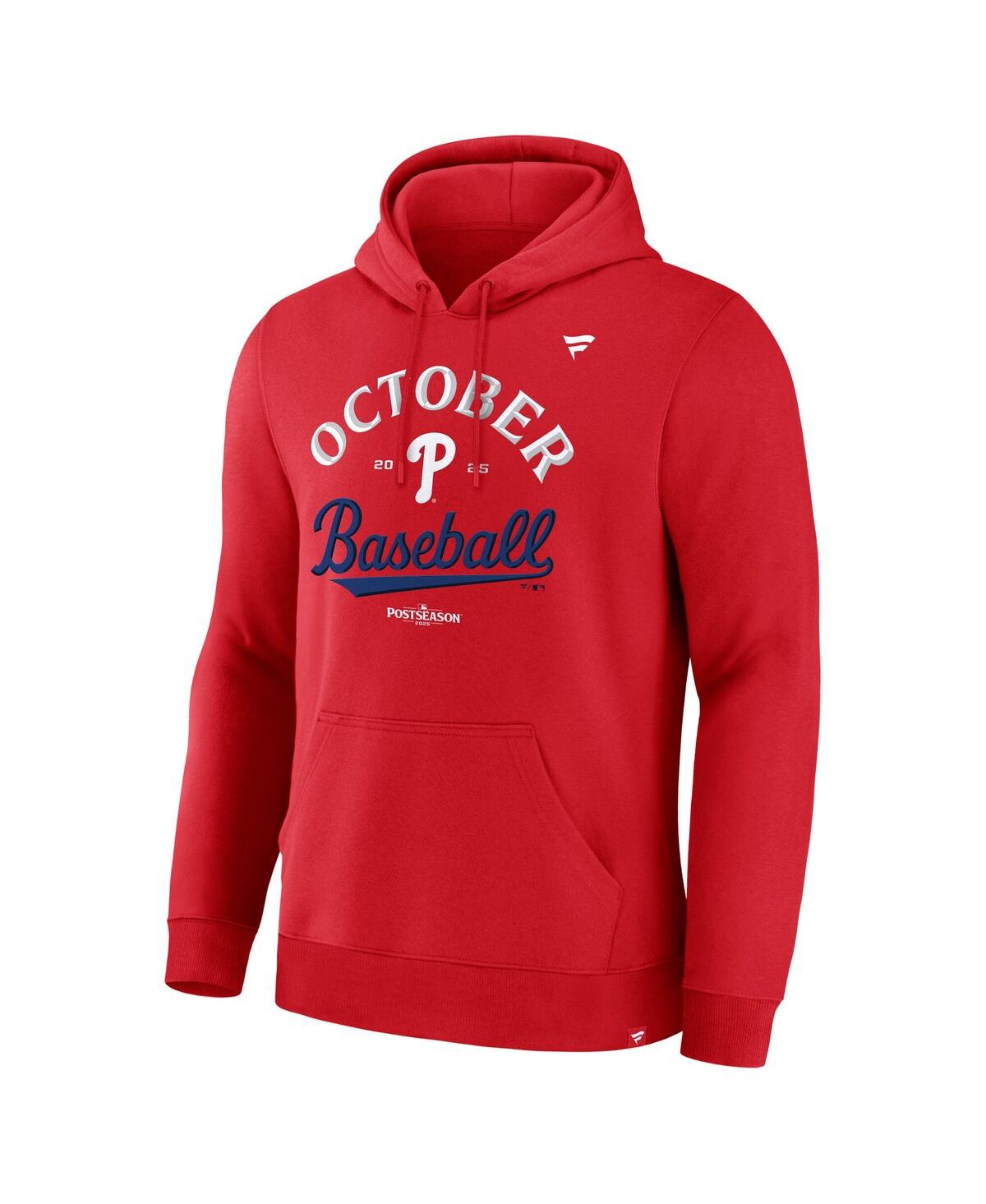 Fanatics Men's Red Philadelphia Phillies 2025 Mlb Postseason Locker Room Hoodie