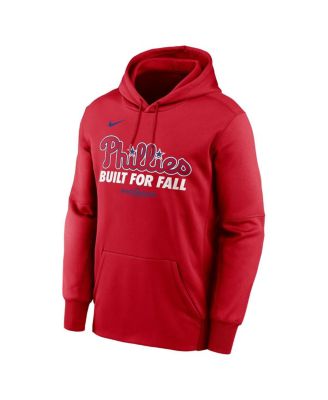 Men's Red Philadelphia Phillies 2025 MLB Postseason Authentic Collection Therma Fleece Hoodie