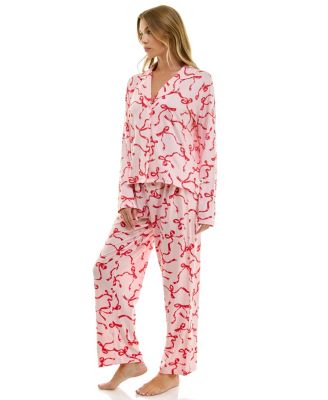 Women's Long Sleeve Top and Bottom 2-Piece Notch Collar Set