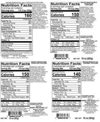 Harry David Holiday Moose Munch Premium Popcorn Deluxe Tin, 6 Piece