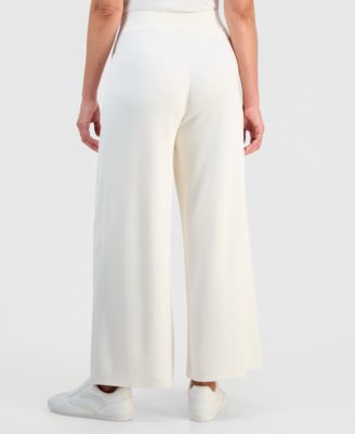 Petite High-Rise Wide-Leg Sweatpants