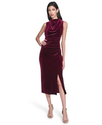 Vince Camuto - Women's Velvet Bodycon Midi Dress