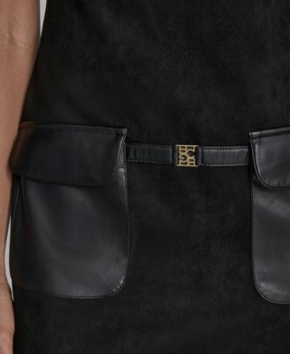 Women's Sleeveless Suede Mini Dress