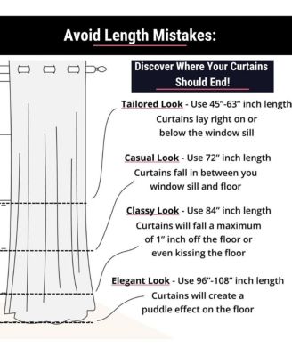 Abbey Faux Linen Textured Semi Sheer Privacy Sun Light Filtering Transparent Window Grommet Curtain Panels, Set of 2