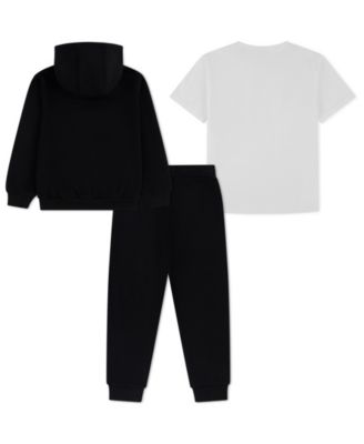 Boys' 4-7 Long-Sleeve Hoodie, T-Shirt and Jogger Pants, 3-Piece Set