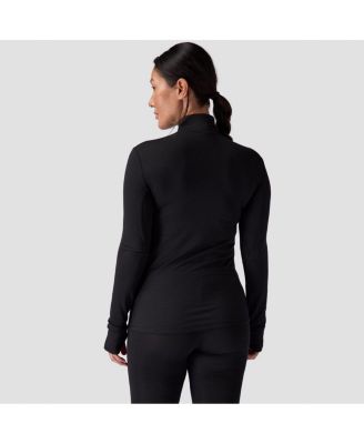 Women's Pines Microgrid Ultra-Lt Baselayer 1/4-Zip Top Lightweight Long Underwear Tops