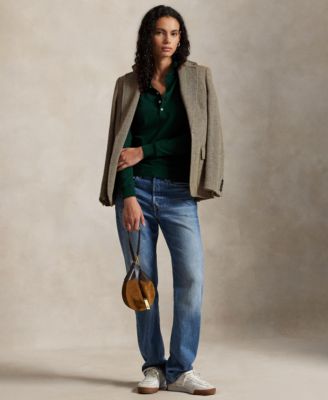 Women's Polo Collar Long Sleeves Top