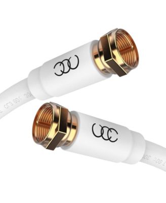 RG6 Coaxial Cable CL3 In Wall Rated Digital Audio Video Satellite Extension Gold Plated Connectors