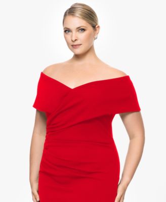 Plus Size Sweetheart Off-The-Shoulder Gown 