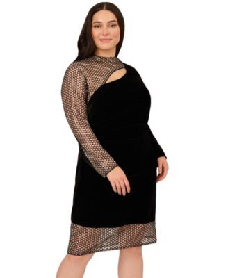 Adrianna - Plus Size Mock Neck Mini Dress