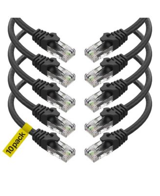 Cat 6 Ethernet Cable 10-Pack High Speed LAN Internet Cord