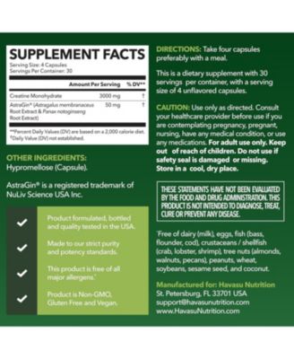 Creatine + AstraGin Capsules, 120ct