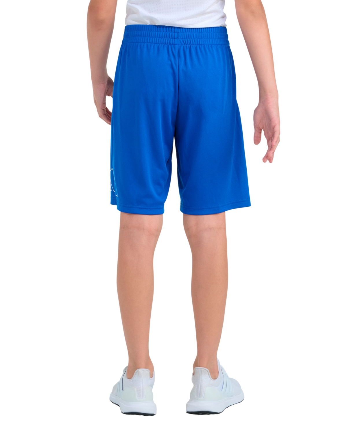 adidas Boys 8-20 Elastic Waistband Essentials Big Logo Shorts