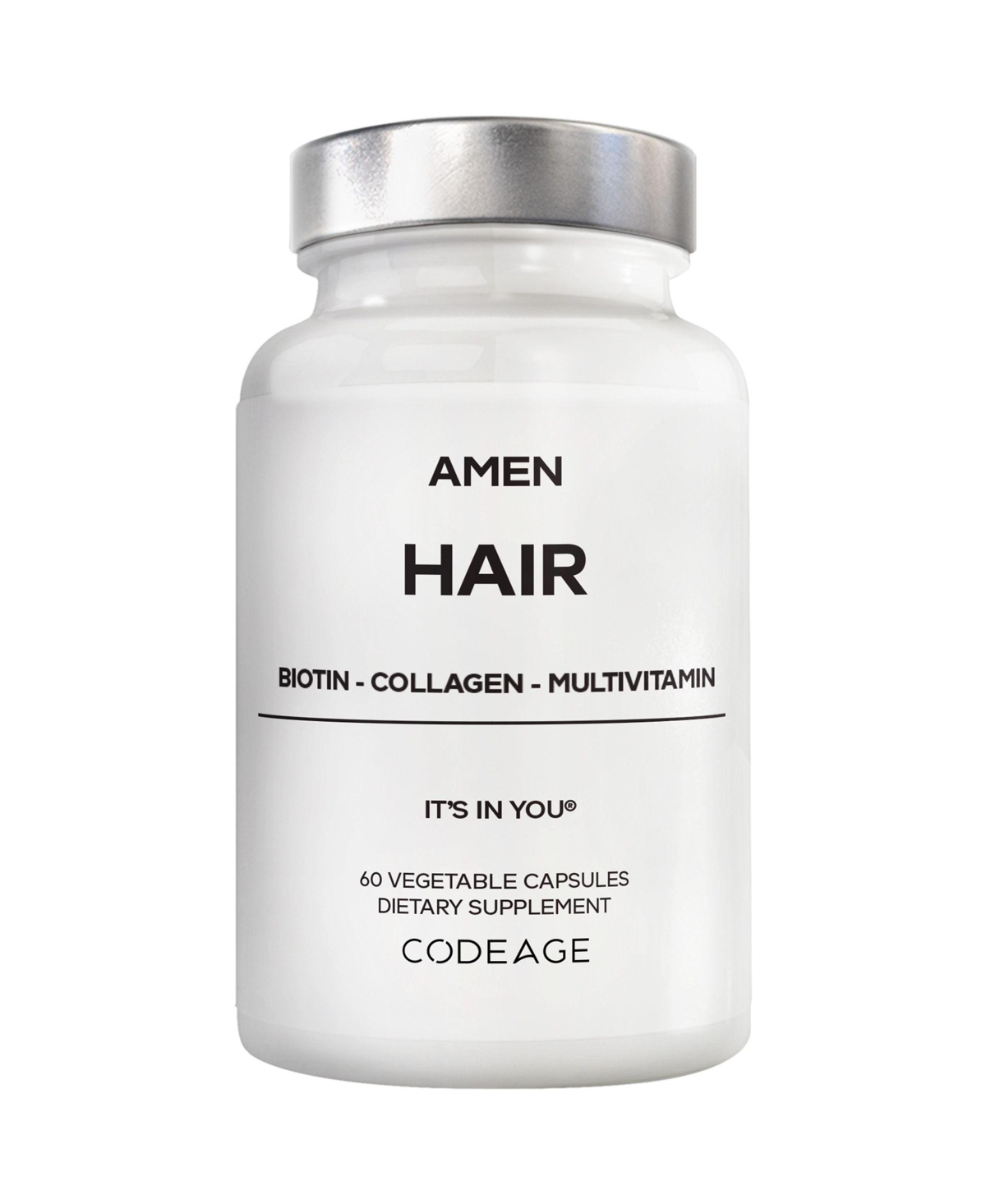 Amen Hair Vitamins - 10,000 mcg Biotin, Collagen Powder