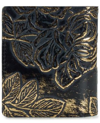 Linette Bark Leaves Snap Wallet