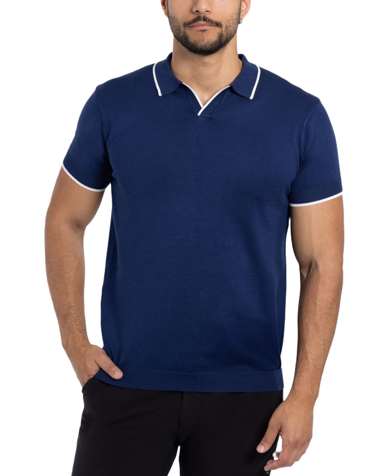 Men's Johnny Collar Sweater Polo