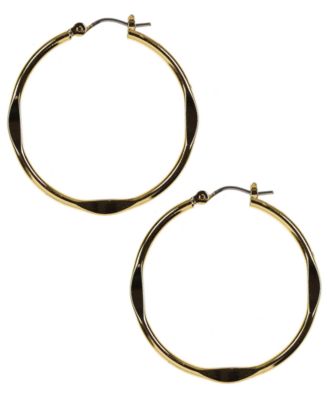 Nine West - Gold-Tone Hoop Earrings