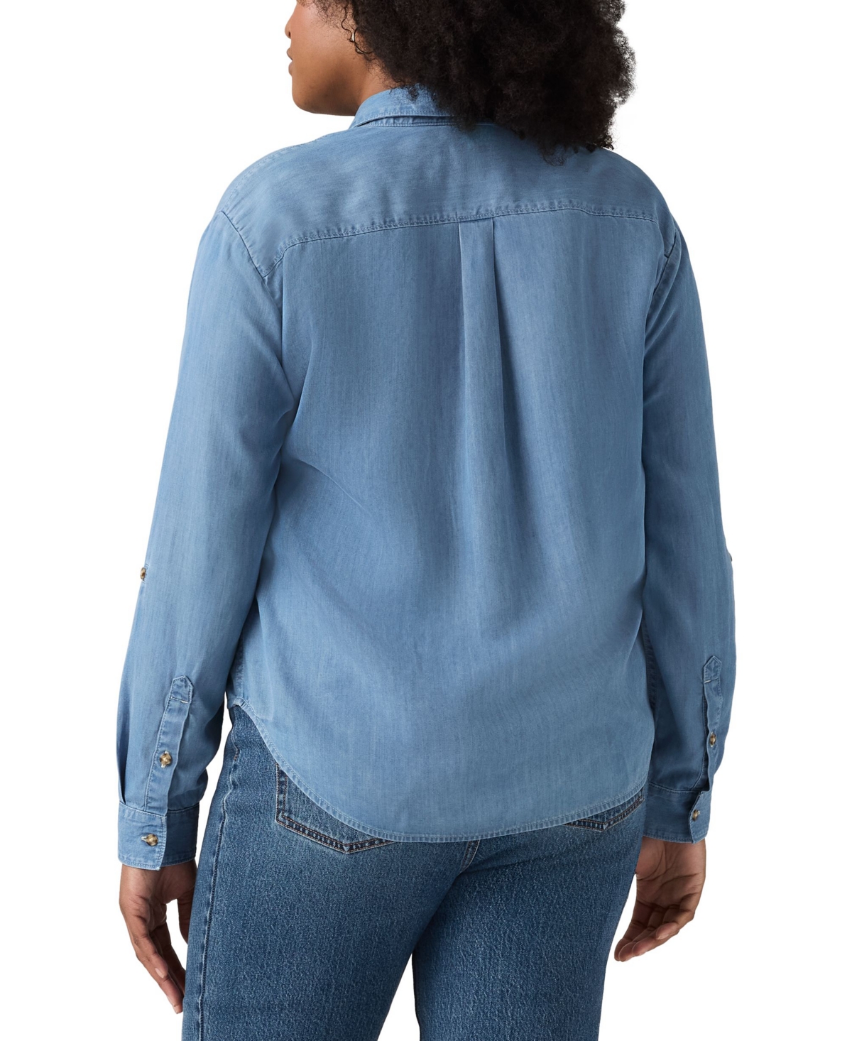 Levi's Plus Size Long Sleeve Darlene Shirt In Blue