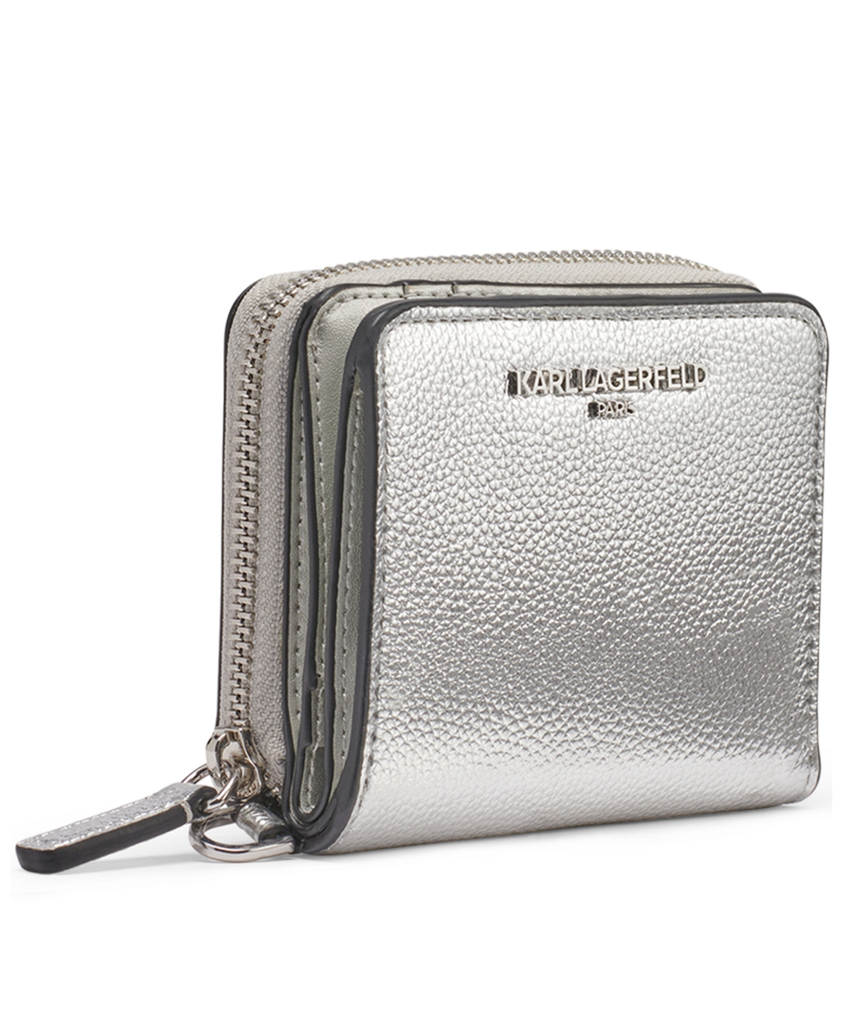 Karl Lagerfeld Boxed Zip Around Wallet In Brown