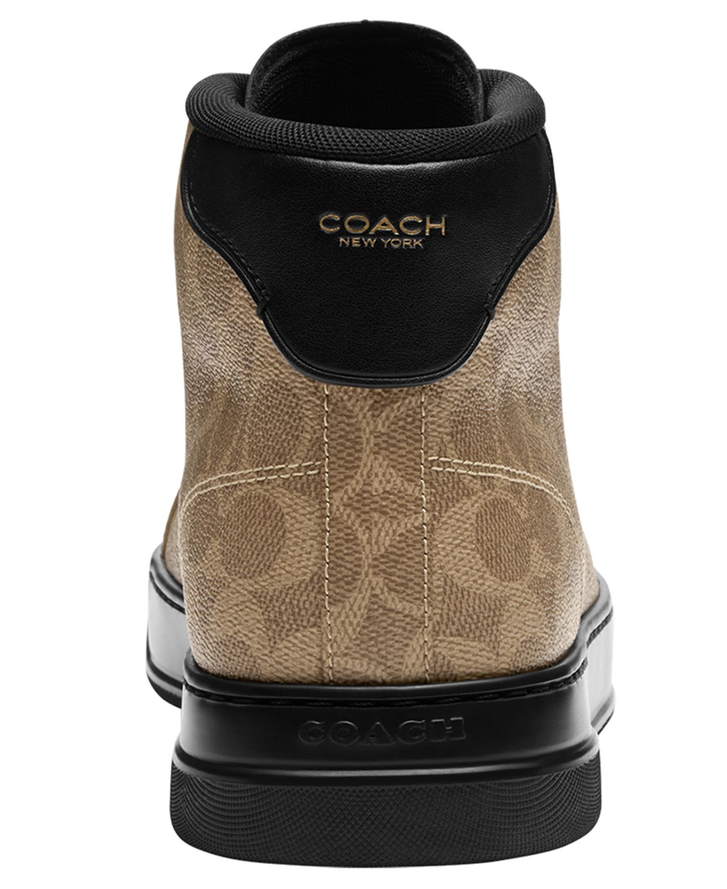 Мужские кроссовки COACH Highline Signature Canvas High Top, цвет: Хаки / Чёрный — фото 3