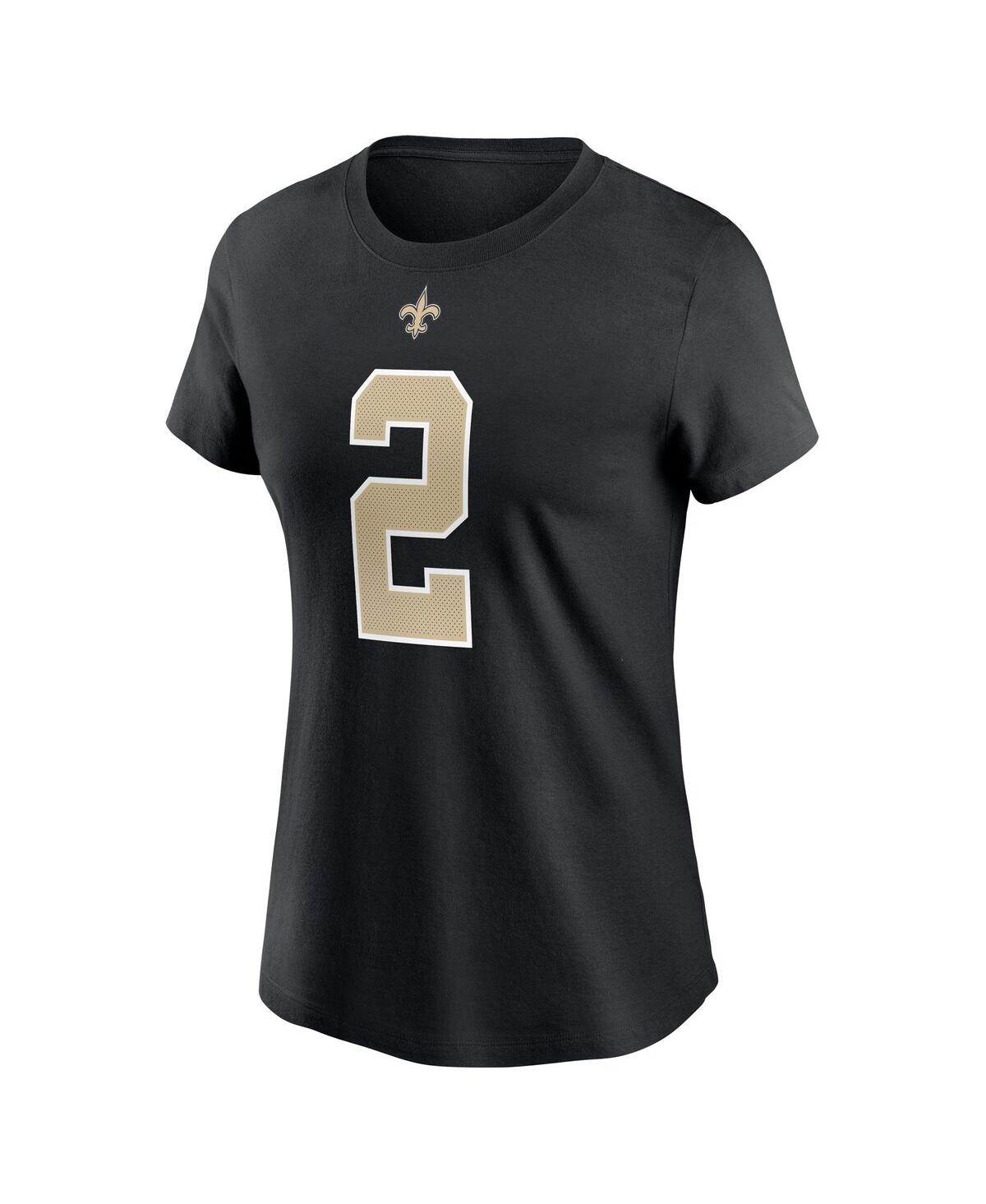 Nike Women's Jameis Winston Black New Orleans Saints Name Number T-shirt In Black