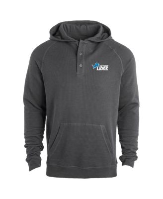 Dunbrooke - Men's Gray Detroit Lions Montana Raglan Thermal Hoodie