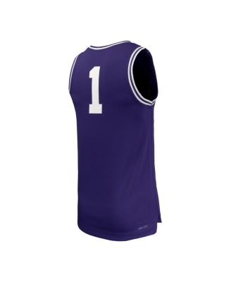 Men's 1 Purple TCU Horned Frogs Replica Basketball Jersey