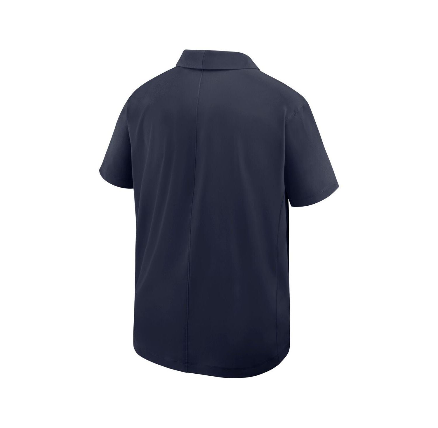 Men's Navy Woven Polo Shirt