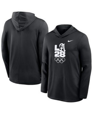 Nike - Men's Black LA28 Summer Lightweight Dri-FIT Long Sleeve Hoodie T-Shirt