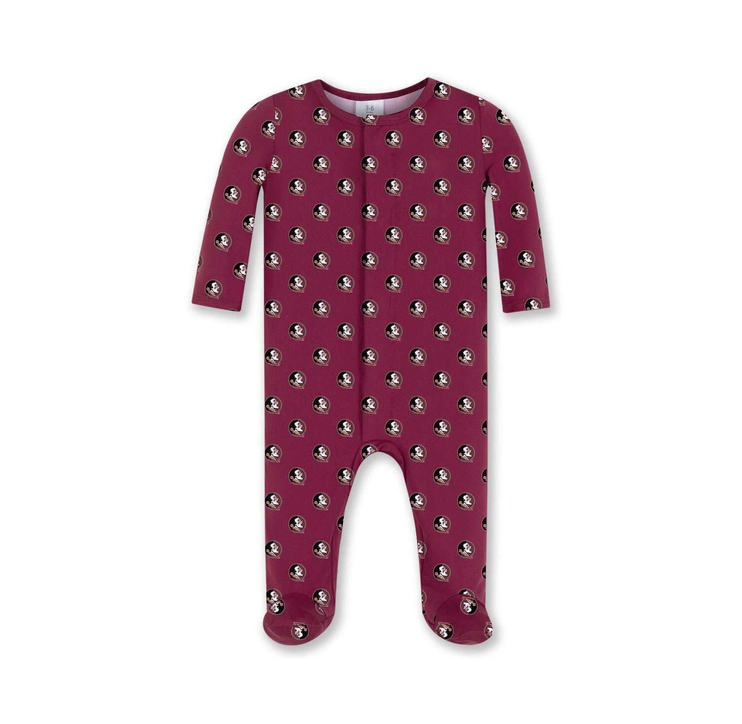 Baby Boys and Girls Garnet Florida State Seminoles Magnetic Closure Sleeper